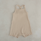 Cross Back Romper & Headband Set Latte