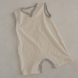 Pin Stripe Romper Grey Melange
