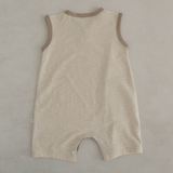 Pin Stripe Romper Grey Melange