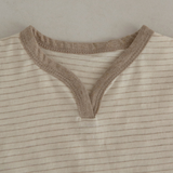 Pin Stripe Romper Grey Melange