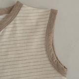 Pin Stripe Romper Grey Melange