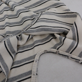 LS Striped Waffle Romper Mocha