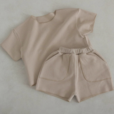 Unisex Shorts & Tee Set Sand