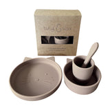 Cat Silicone Suction Dinnerware Set 4 piece Sand