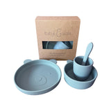 Bear Silicone Suction Dinnerware Set 4 piece Sky