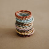 Mushie Silicone Pearl Teether Bracelets Clary Sage/Tuscany/Desert Sand