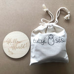 Set of 13 Double-Sided Wooden Milestone Cards Leaf