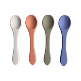 Silicone Spoons Set of 4 Blue Multi