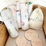 Milestone Cards & Muslin Swaddle Set- SAVE 15%