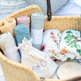 Organic Cotton Muslin Swaddle Barnyard Owls