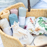 Organic Cotton Muslin Swaddle Cherry Blossom