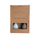 Bear Silicone Spoons Set of 2 Blue Multi