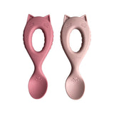 Cat Silicone Spoons Set of 2 Rose Mix