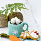 Santa's Snacks with Blue Hot Chocolate Cup