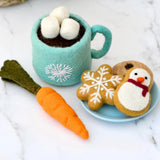 Santa's Snacks with Blue Hot Chocolate Cup