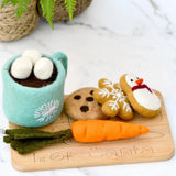 Santa's Snacks with Blue Hot Chocolate Cup
