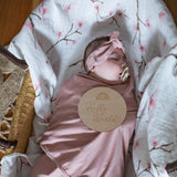 Organic Cotton Muslin Swaddle Cherry Blossom